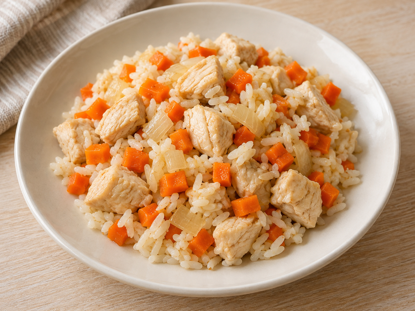 Курица с рисом и овощами
